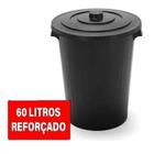 Cesto De Lixo Lixeira Grande Cozinha Casa 60 Litros Preto - Injeplastec