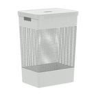 Cesto de Roupa Grid Branco Oceano 49 L com Tampa 38 x 28 x 55,2 cm