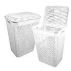 Cesto de Roupa Multiuso Organizador Telado Rattan Tampa 72L