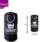 Cesto de Roupa Para Portas Laundry Bag 25L - Cesto de Roupas Laundry Saco 15L - 25L Preto - Secalux