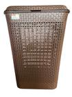 Cesto de Roupa Retangular 72 Litros Rattan