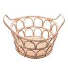 Cesto Decorativo em Rattan Nature com Alça 30 cm -  Wolff