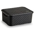 Cesto eco organizador rattan pequeno com tampa 4 litros - Nitron