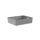 Cesto Flow Organizador Multiuso 34X27Cm Chumbo