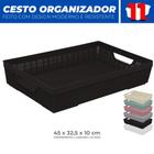 Cesto Multiuso Organizador Armário Gaveta Lavanderia G 45x32