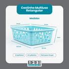 Cesto Multiuso Organizador Pequeno REF023 16x12x6Cm Azul 123Organizei