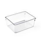 Cesto Organizador Amarilis Transparente Retangular 15,2x20,3cm 2,6l Casa&Ideia