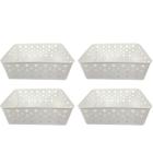 Cesto Organizador Branco 123Organizei 19x13,5x6,5Cm - 123 Organizei