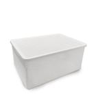 Cesto Organizador C/ Tampa 37X27X16 Cm Rf 1 Branco