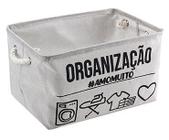 Cesto Organizador Dobrável 40x26cm Organização Amo Muito