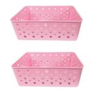 Cesto Organizador Premium Rosa 123Organizei 19x13,5x6,5Cm - 123 Organizei