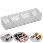 Cesto Organizador Quadratta Plástico 26x8x5cm Porta Sachê Divisória Gaveta Mesa - 1065 Paramount