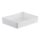 Cesto organizador rattan branco grande - Paramount - 824BRANCO - Paramount Plásticos