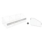 Cesto Para Gondola Amapa 27x92 cm Tres Divisoria Branco Kit4 - Amapá