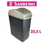 Cesto Para Lixo Papeleiro 20,5l Lixeira Basculante Tampa Sanremo