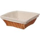 Cesto Rattan Quadrado com Forro Lily 24x24x9cm - Haüskraft