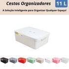 Cestos Organizadores c/Tampa Rattan 11 litros Multiuso Ideal para armário e gavetas LP HOUSE