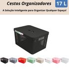 Cestos Organizadores c/Tampa Rattan 17 litros Multiuso Ideal para armário e gavetas LP HOUSE