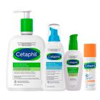 Cetaphil Kit Rotina  Loção Facial + Protetor Solar + Espuma de Limpeza + Hidratante