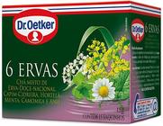 Chá 6 ervas doce dr oetker sachê 10g c/ 15 unidades