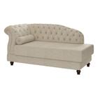 Chaise 160cm Esquerdo Pomme Bouclé Suave Bege - Sallar Home