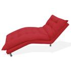 Chaise Divã Espreguiçadeira Estofada Salão de Beleza Diva Corano Vermelho - DL Decor - Doce Lar Decorações