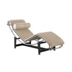 Chaise Lc-4 Cromada Em Couro E. - Bege