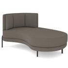 Chaise Longue Divã 164cm Braço Esquerdo Logus D06 Bouclê Bege Escuro - Mpozenato