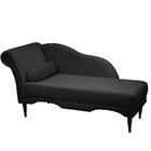 Chaise Longue Divã Copenhagen Veludo Preto 160 Speciale Home