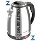 chaleira bico de ganso cafeteira italiana chaleira elétrica 110v inox prateada 1,8 L de tomada