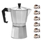 Chaleira Cafeteira De Alumínio Tipo Italiana Premium Moka Café Expresso 6 Xícaras