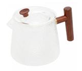 Chaleira de Vidro Borossilicato Resistente ao Calor Martelado com Alça de Bambu 750ml - Wolff