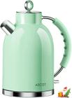 Chaleira Elétrica ASCOT Retro 1.5L 1500W Aço Inoxidável Verde