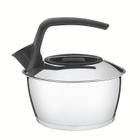 Chaleira em Aço Inox Fundo Triplo com Cabo Chá e Café Preta 1,5L - Tramontina