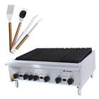 Chapa Charbroiler Americana Profissional Grill 90cm Gas Inox Cgg90 e Utensílios - Venâncio - VENANCIO