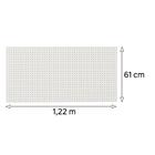 Chapa Perfurada Eucatex Organizador Pegboard 1220 x 610 x 3mm Branco Glacial