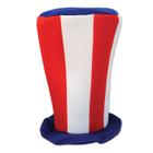 Chapéu alto de pelúcia Beistle Patriotic Vermelho Branco Azul 40cm