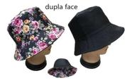 Chapéu Bucket De Algodão Dupla Face Balde 2 Em 1 Floral