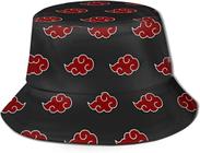 Chapéu Naruto Akatsuki Bucket Hat New Cap Anime Nuvem - Megafull