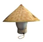 Chapéu Chinês Vietnamita De Sol Em Bambu Com Cordão De Regulagem