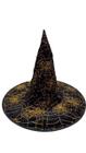 Chapéu de Bruxa Adulto em Tecido Aveludado e Glitter