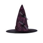 Chapéu de Bruxa Halloween Luxo com Glitter Color - NYR