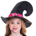 Chapéu de Bruxa Infantil POÇÃO MÁGICA - Fita de Cetim PINK - Quimera Kids
