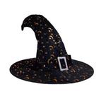 Chapéu de bruxa para festa de halloween aveludado cor preto