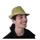 Chapéu de Malandro Sambista Dourado Adulto com Lantejoulas
