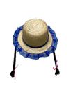 Chapéu de Palha com Trancinha Feminino Festa Junina Arco Tiara