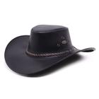 Chapéu Em Couro Modelo Com Detalhes Modelo Australiano Cowboy Envio Imediato