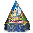 Chapéu Festa Sonic - 12 unidades - Regina - Rizzo Embalagens - Regina Festas