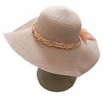 Chapéu floppy de praia feminino com faixa corrente