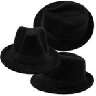 Chapéu Gangster Fedora Feltro Aba Mini 4Cm Vintage Clássico